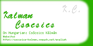 kalman csocsics business card